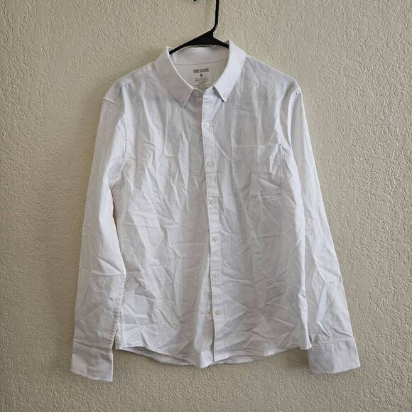 NWOT True Classic Long Sleeve Oxford Button Down Shirt - Picture 2 of 9